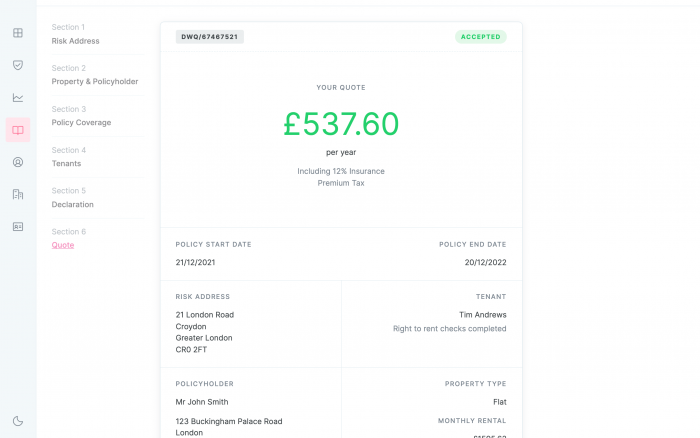 Dwello rentsurance co uk portal quotes p Ea6lv S Rqf LT Yp C4 Q3m W confirmationi Pad Pro